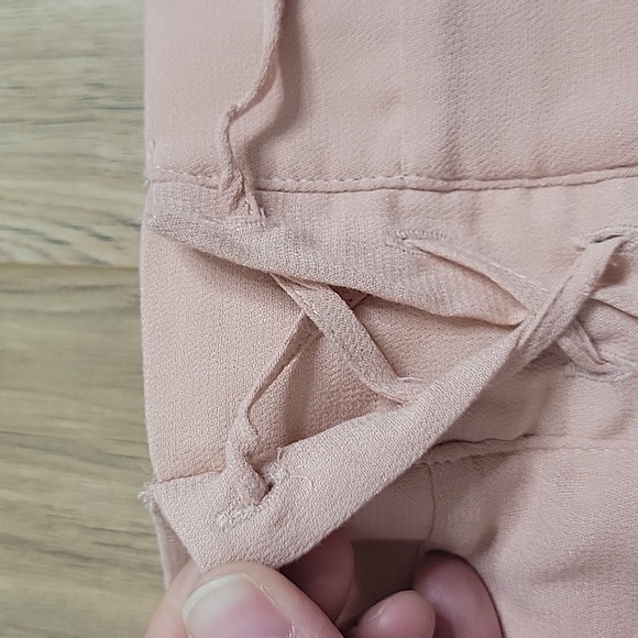 Torrid Peach Lace-Up Crepe Shorts - Picture 9 of 12